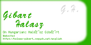gibart halasz business card
